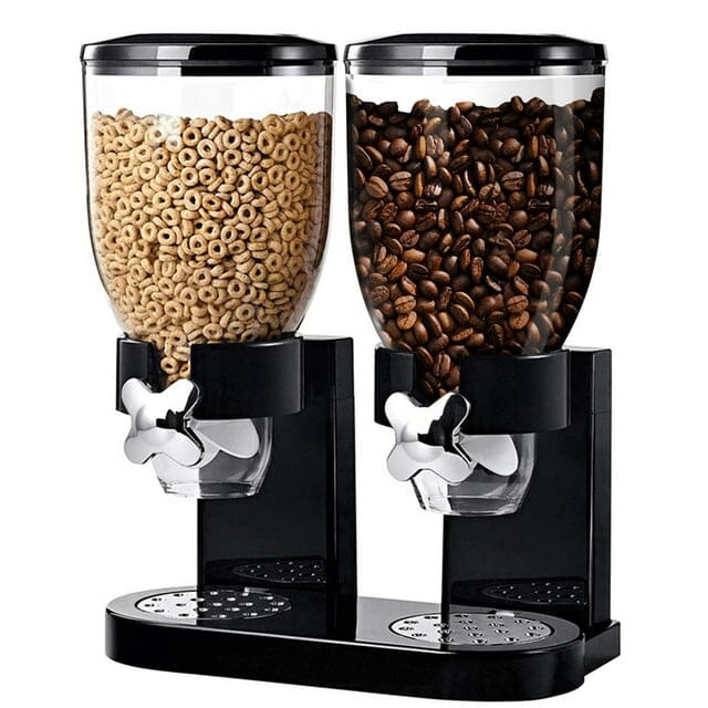 triple cylinder cereal dispenser 2L in black color