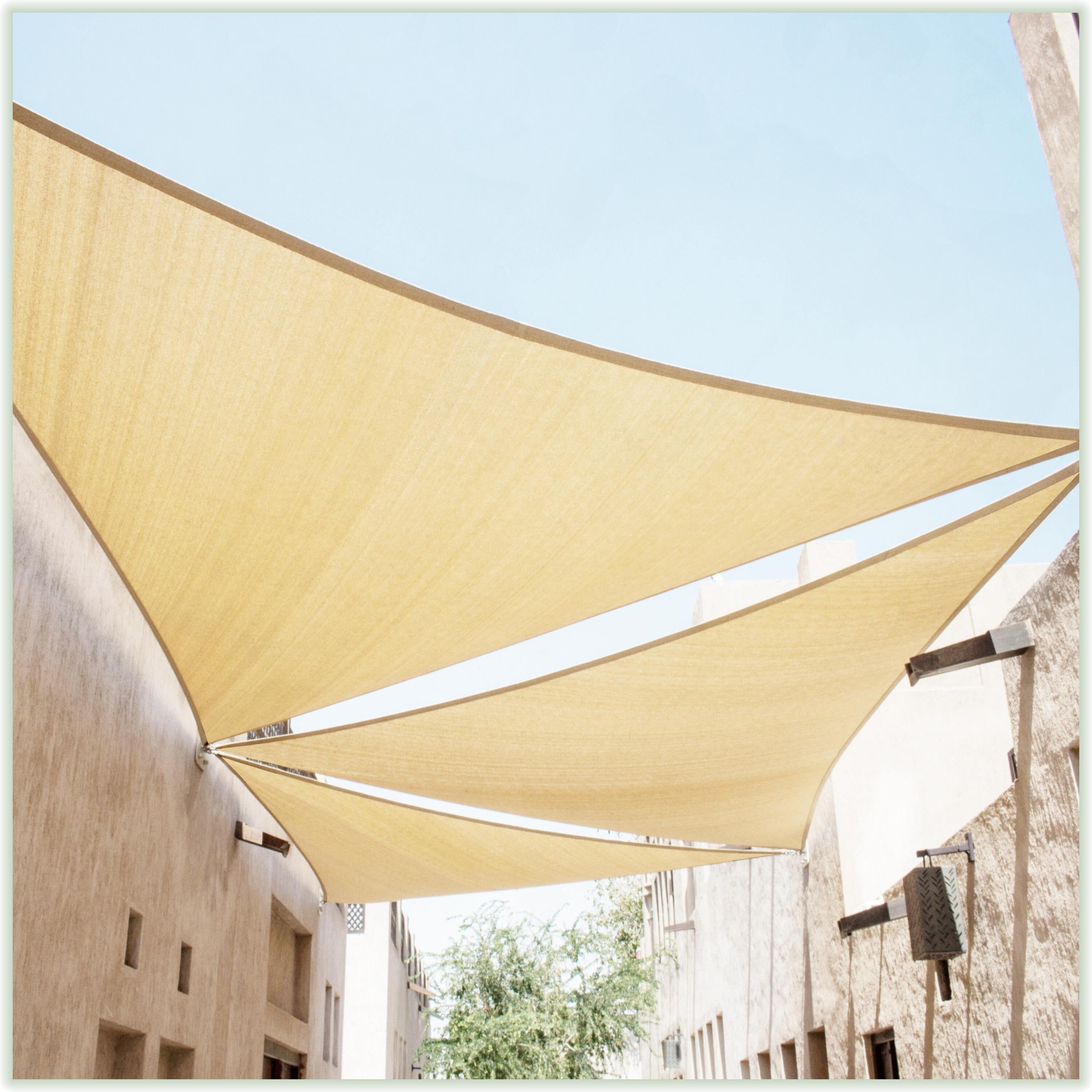  Equilateral Triangle Sun Shade Sail Canopy, Commercial Grade, 17 Sizes, 9 Colors 