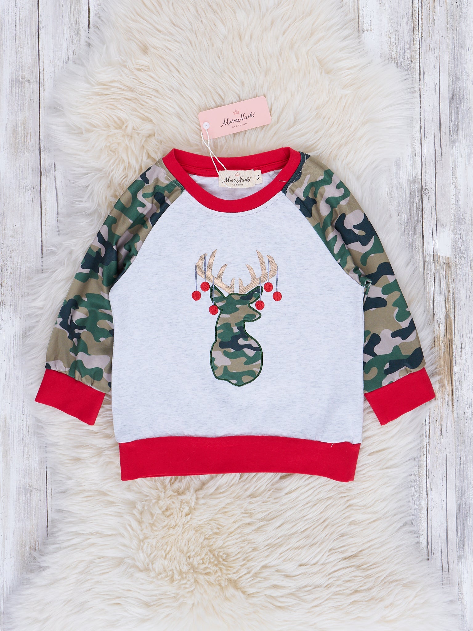 Camo Reindeer Raglan Shirt