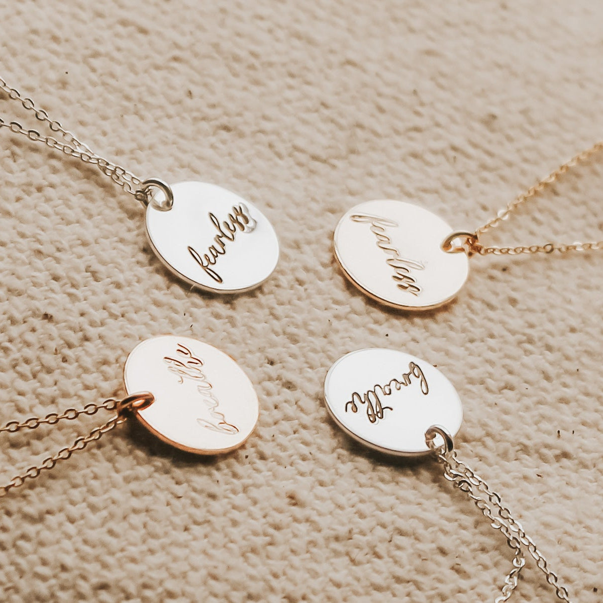 Fearless Script Necklace