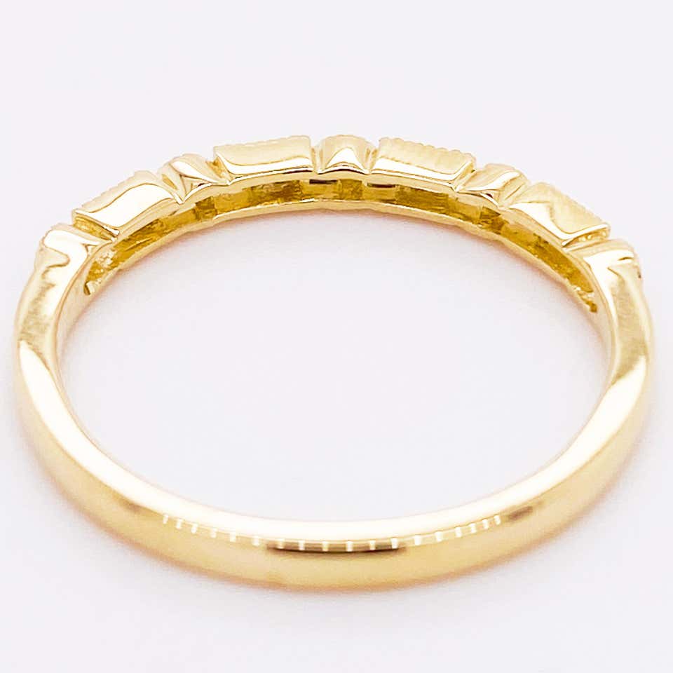 Diamond Baguette Millgrain Ring