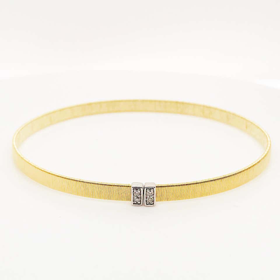 Diamond Satin Bangle Bracelet