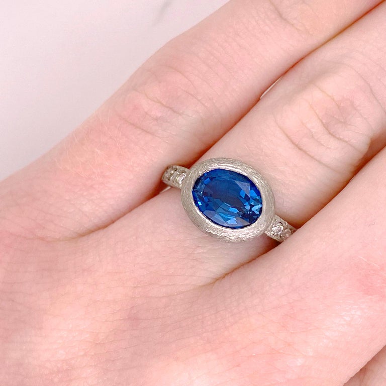 Royalty Blue Topaz Bezel Ring