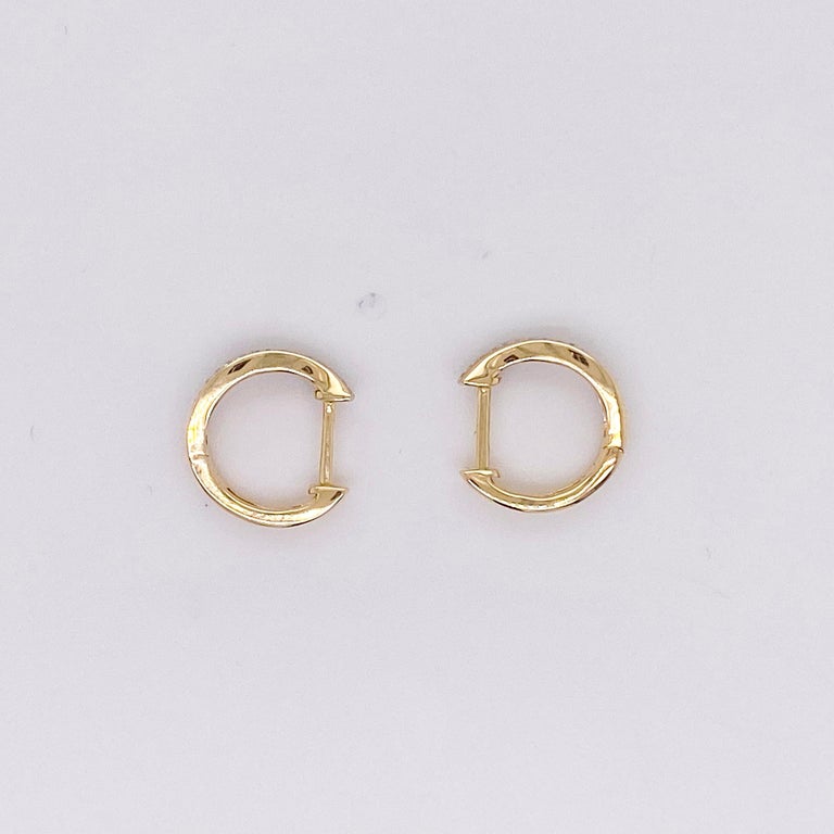 Diamond & Gold Huggie Earrings