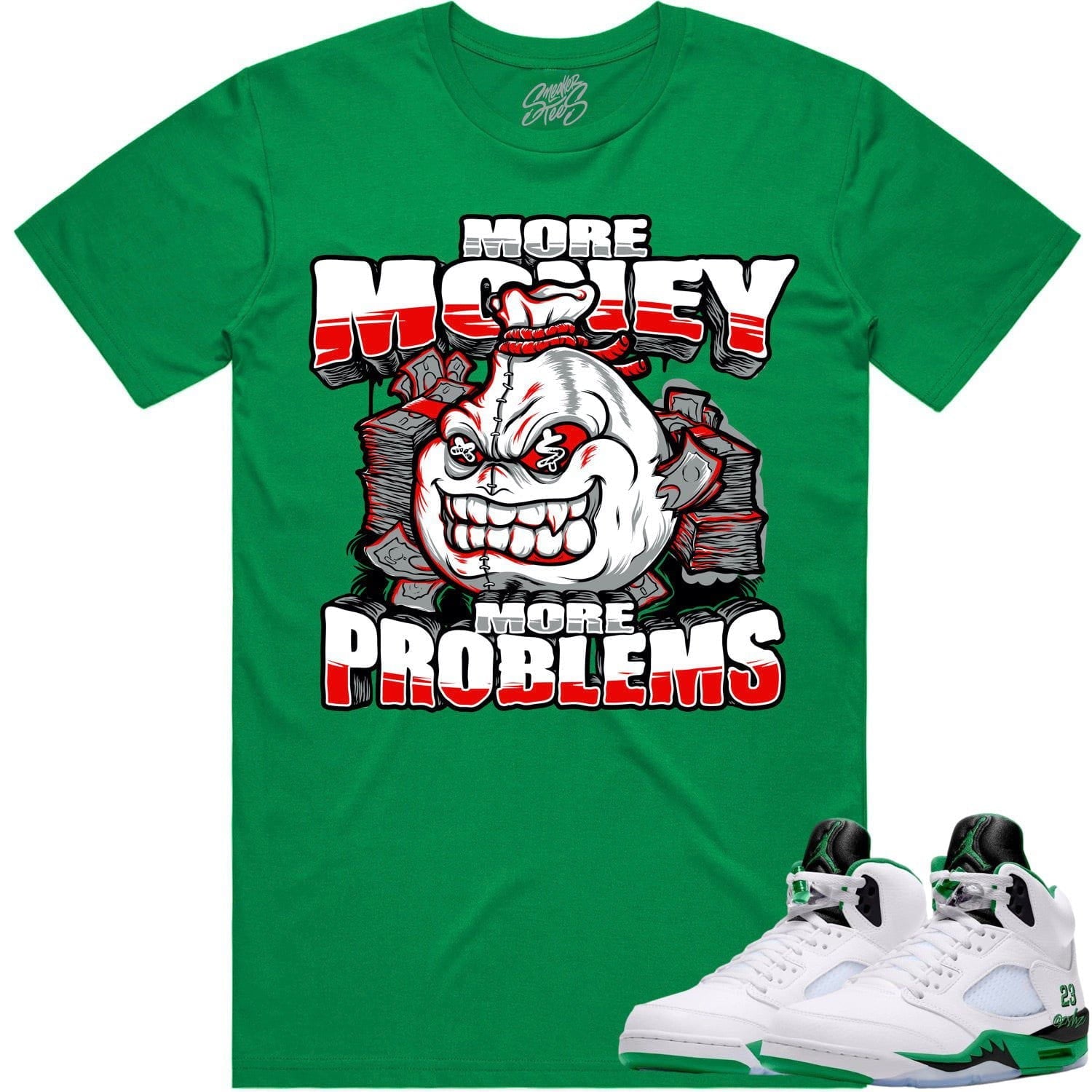 Jordan 5 Lucky Green 5s Shirt to Match - RED MORE PROBLEMS