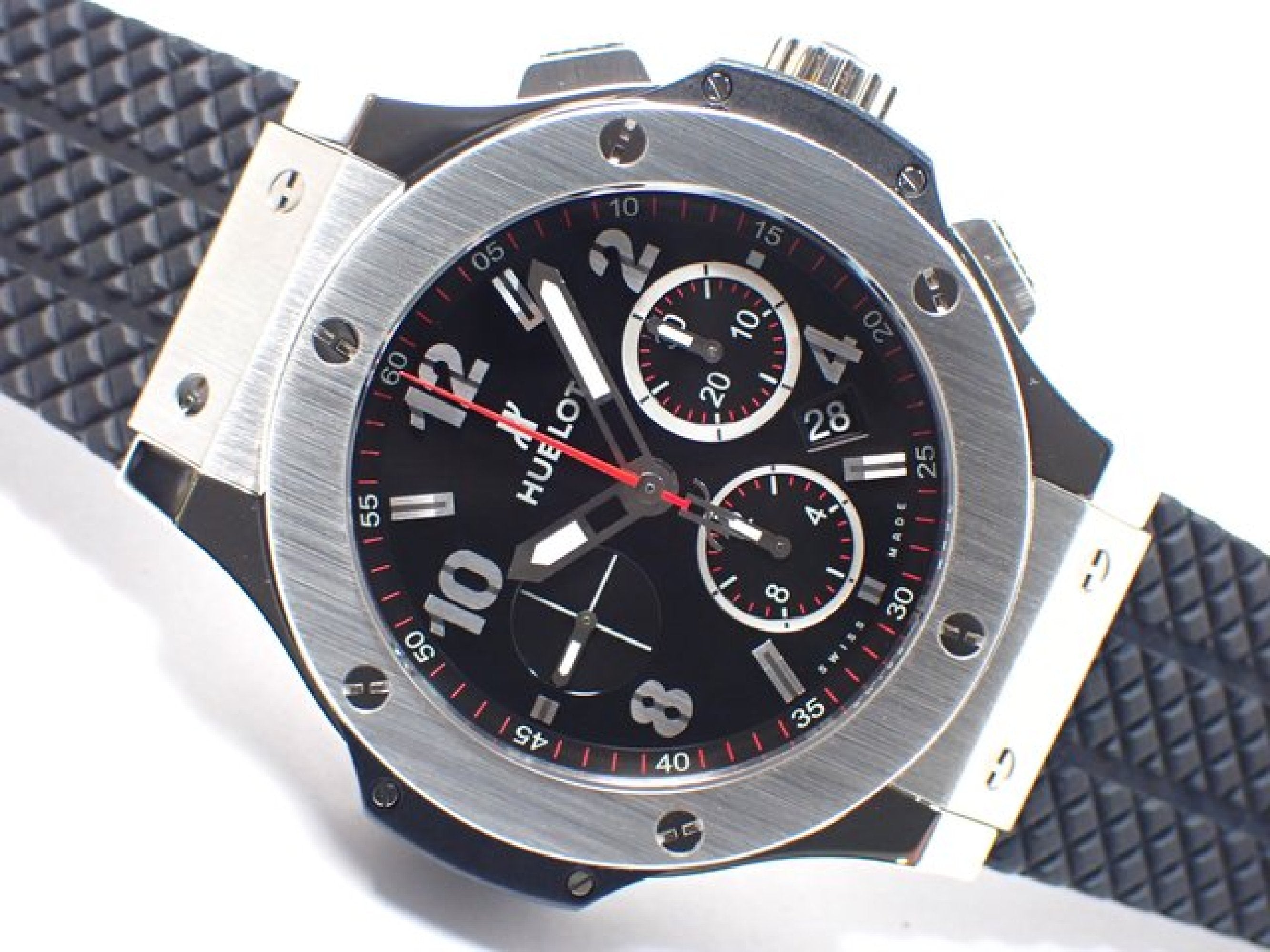 HUBLOT Big Bang Chronograph stainless bezel black 44 MM Ref.301.SX.130.RX Mens 175458599