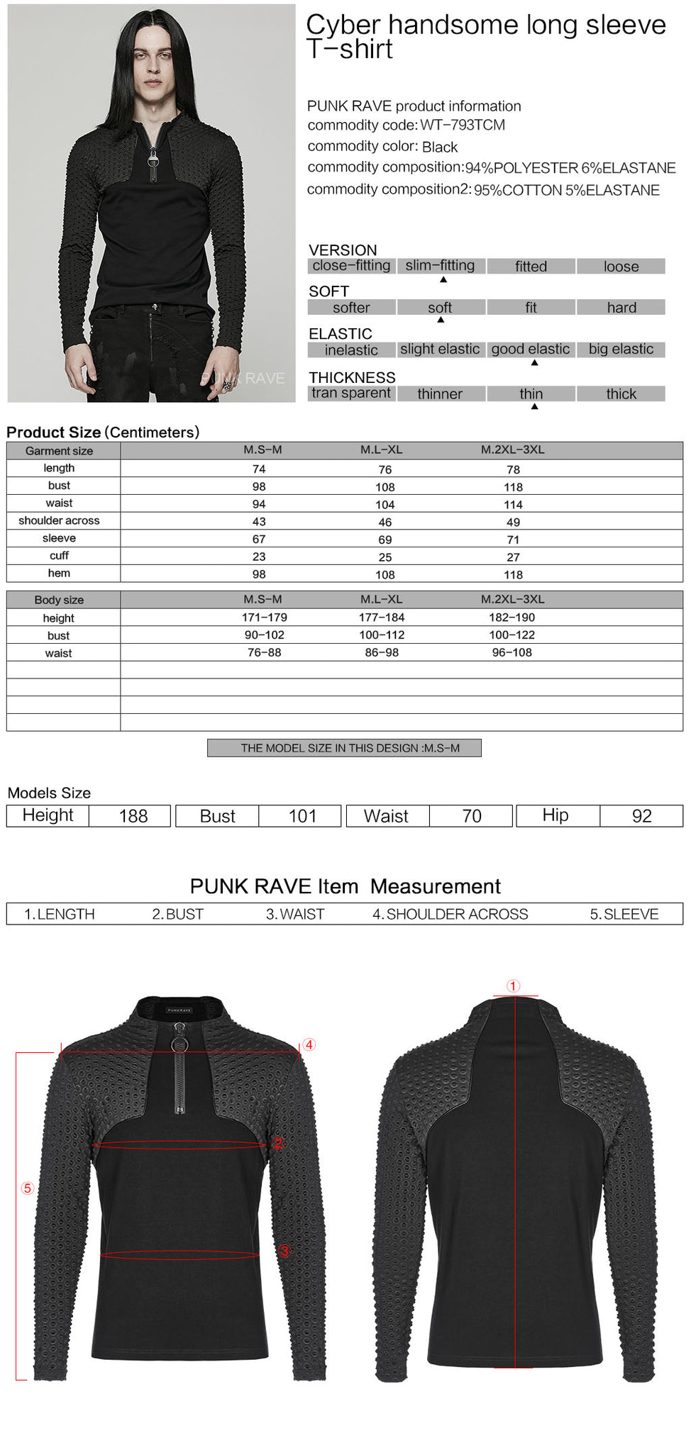 Cyber handsome long sleeve T-shirt WT-793TCM