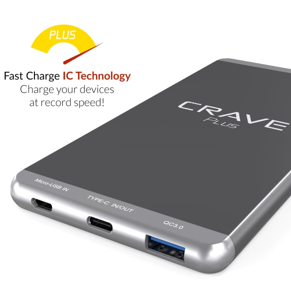 Crave PLUS Portable Charger with QC 3.0 + Type C