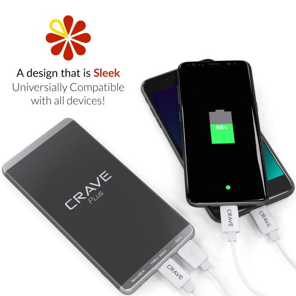 Crave PLUS Portable Charger with QC 3.0 + Type C