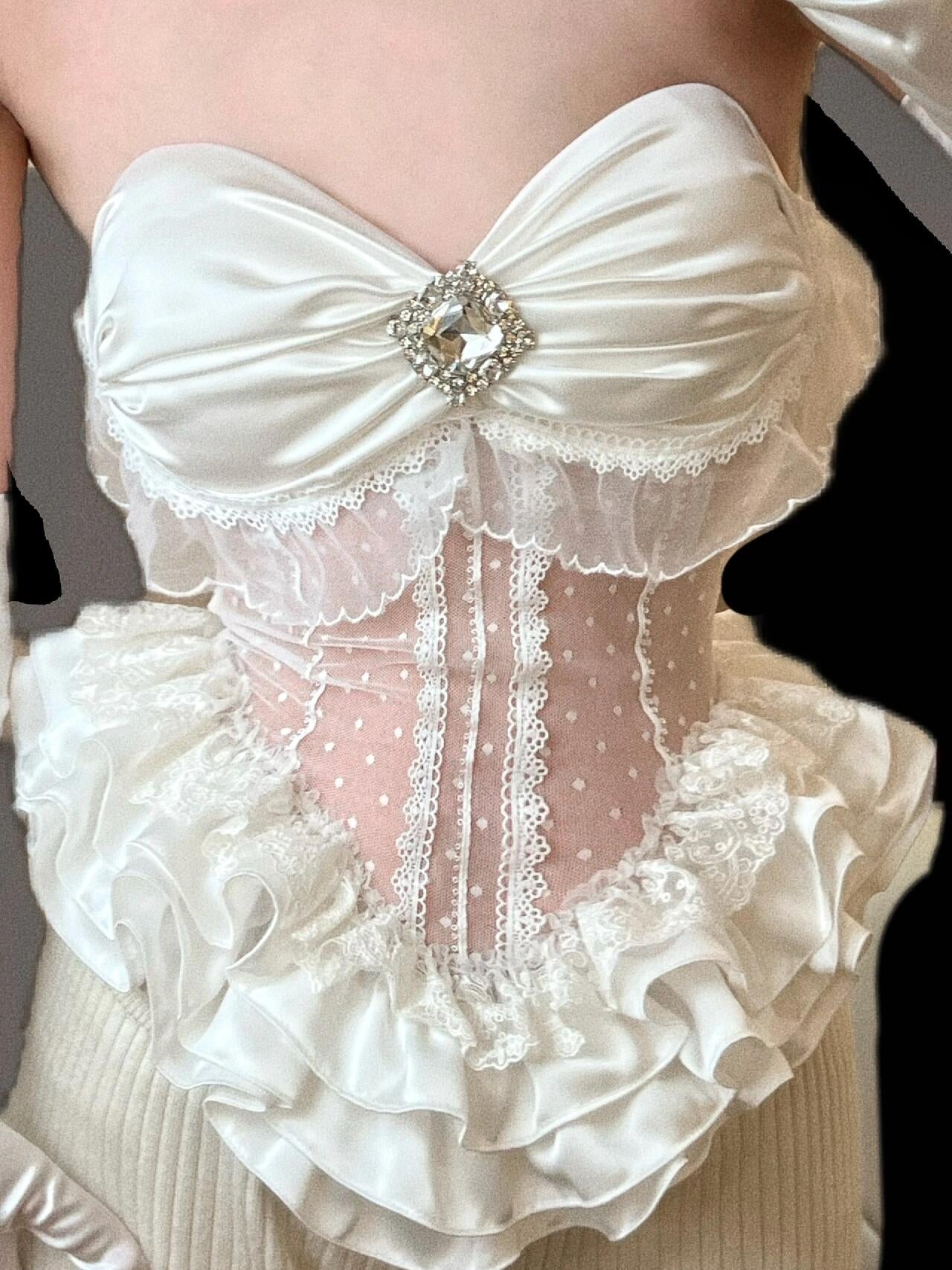 [Tailor Made] Snow Fairy Lace Corset Top
