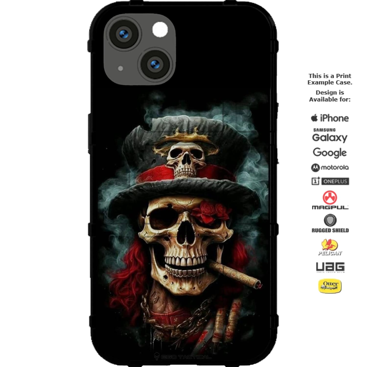 Witch Doctor Skull Custom Printed Android & Apple Phone Case Design