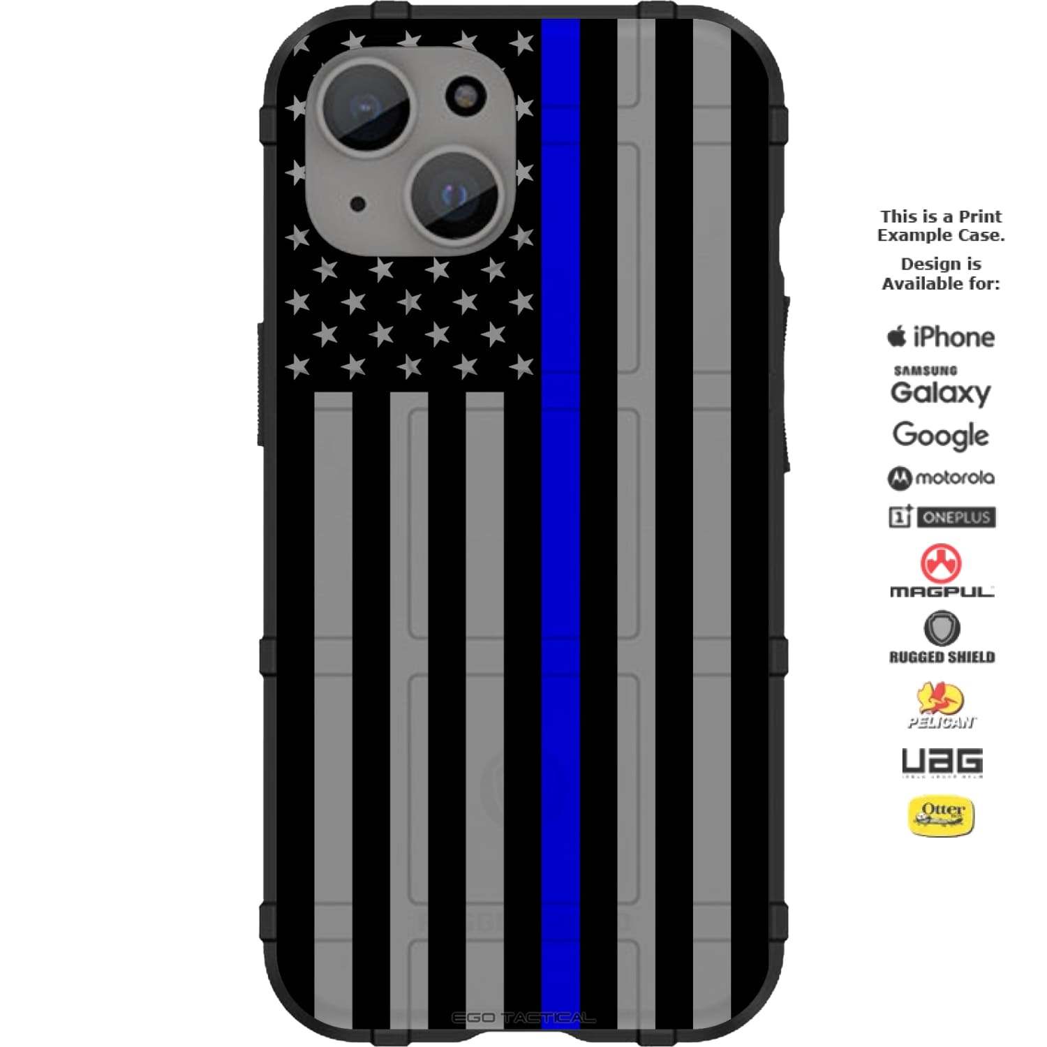 Reversed US American Flag Subdued Thin Line on Grey Custom Printed Android & Apple Phone Case Design