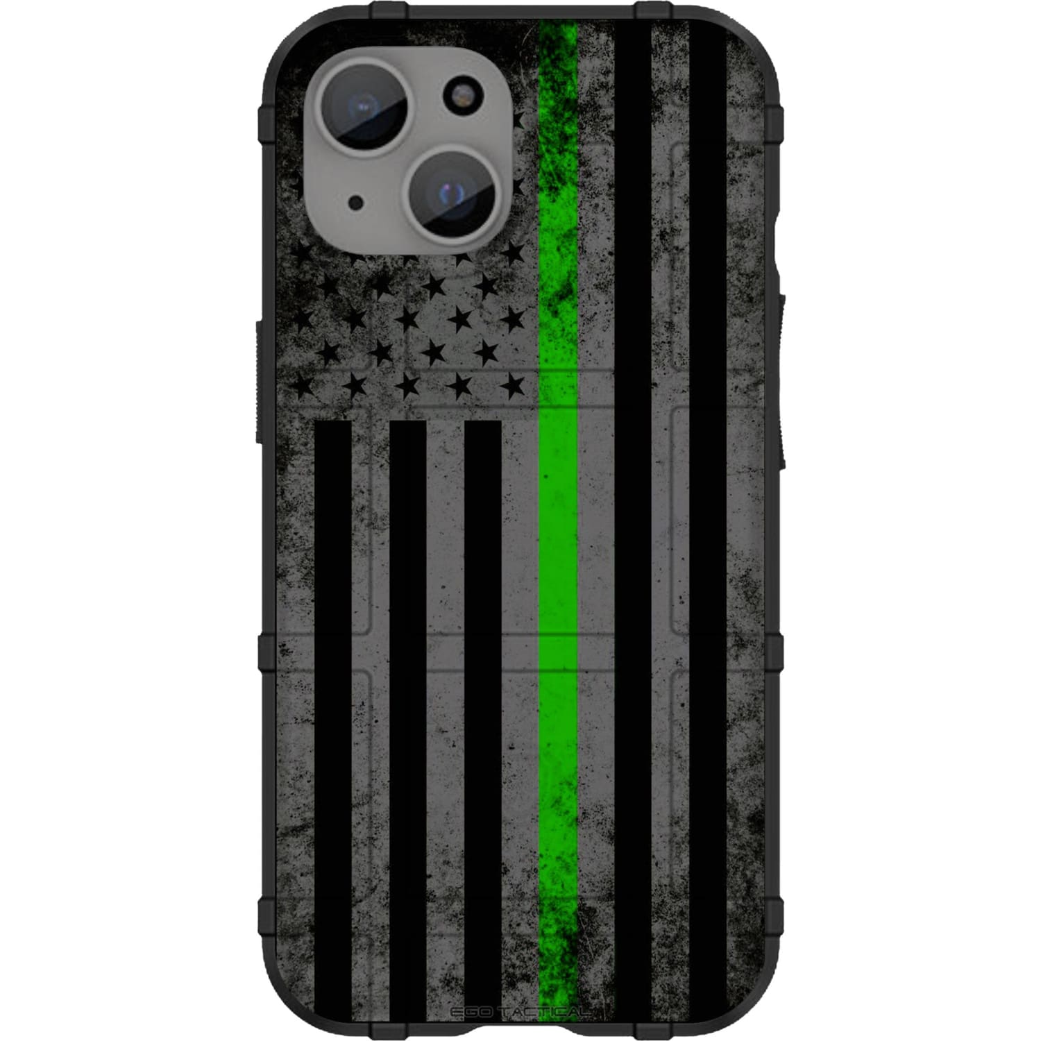 Worn Grey US American Flag Blue, Red, Yellow, Green Thin Line Assortment Custom Printed Android & Apple Phone Case Design