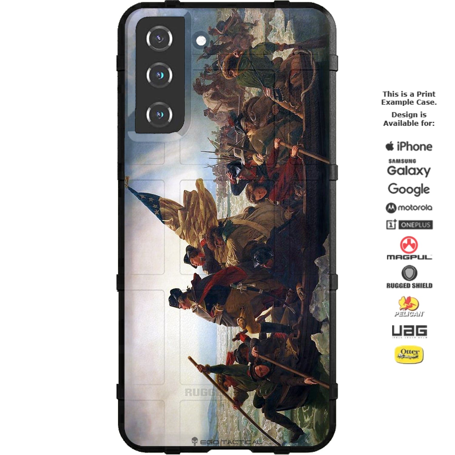 George Washington Crossing the Delaware River Custom Printed Android & Apple Phone Case Design
