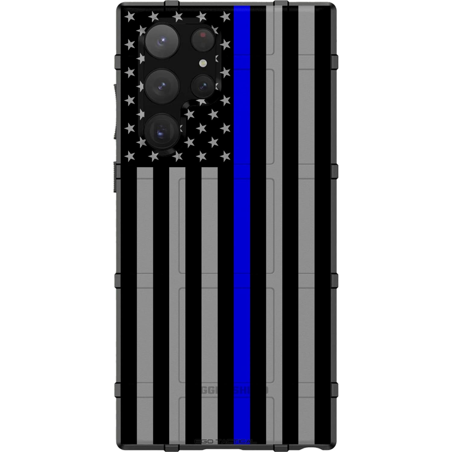 Reversed US American Flag Subdued Thin Line on Grey Custom Printed Android & Apple Phone Case Design