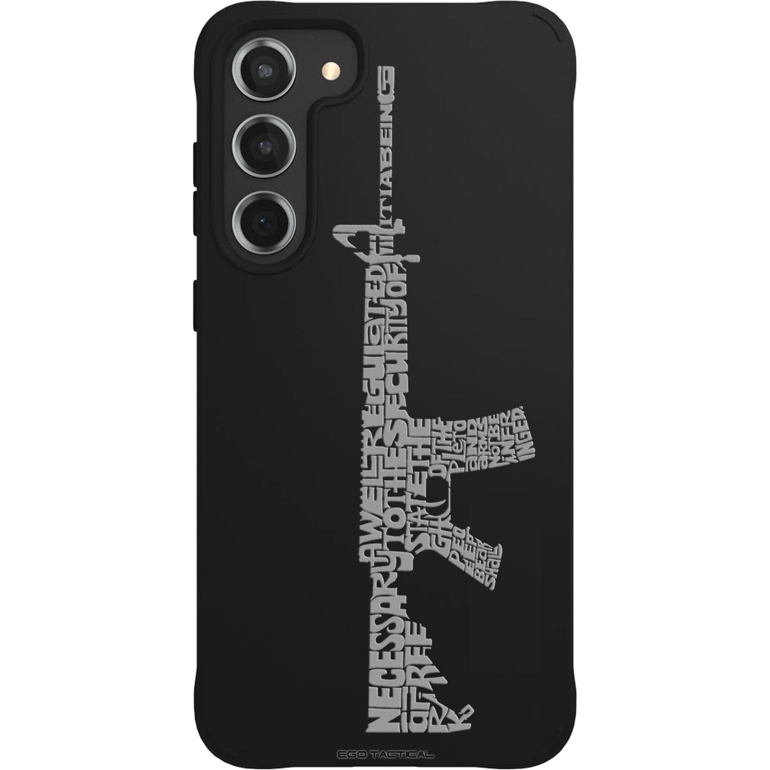 2nd Amendment Text AR Rifle Design Custom Printed Android & Apple Phone Case Design