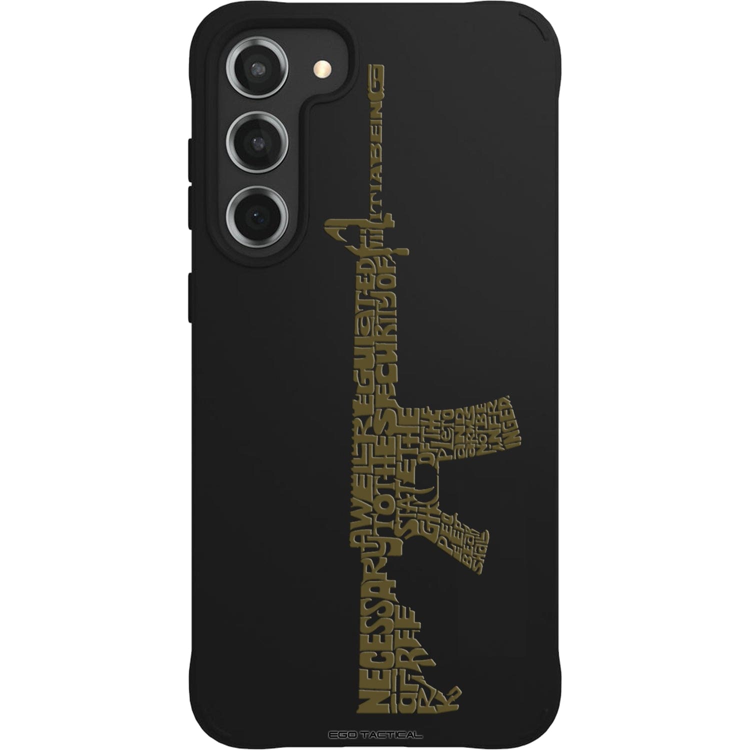 2nd Amendment Text AR Rifle Design Custom Printed Android & Apple Phone Case Design
