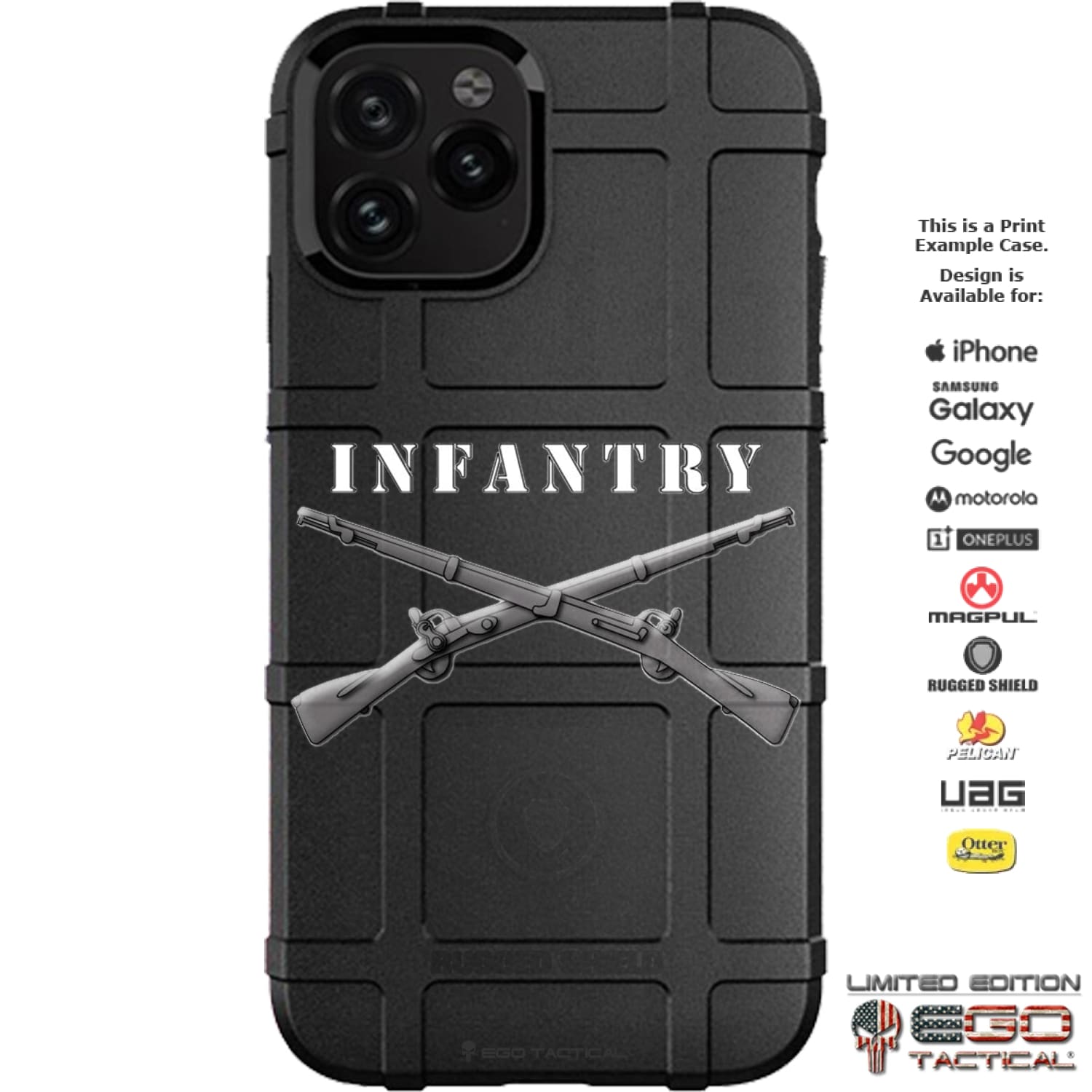 US Army Infantry Pin Custom Printed Android & Apple Phone Case Design