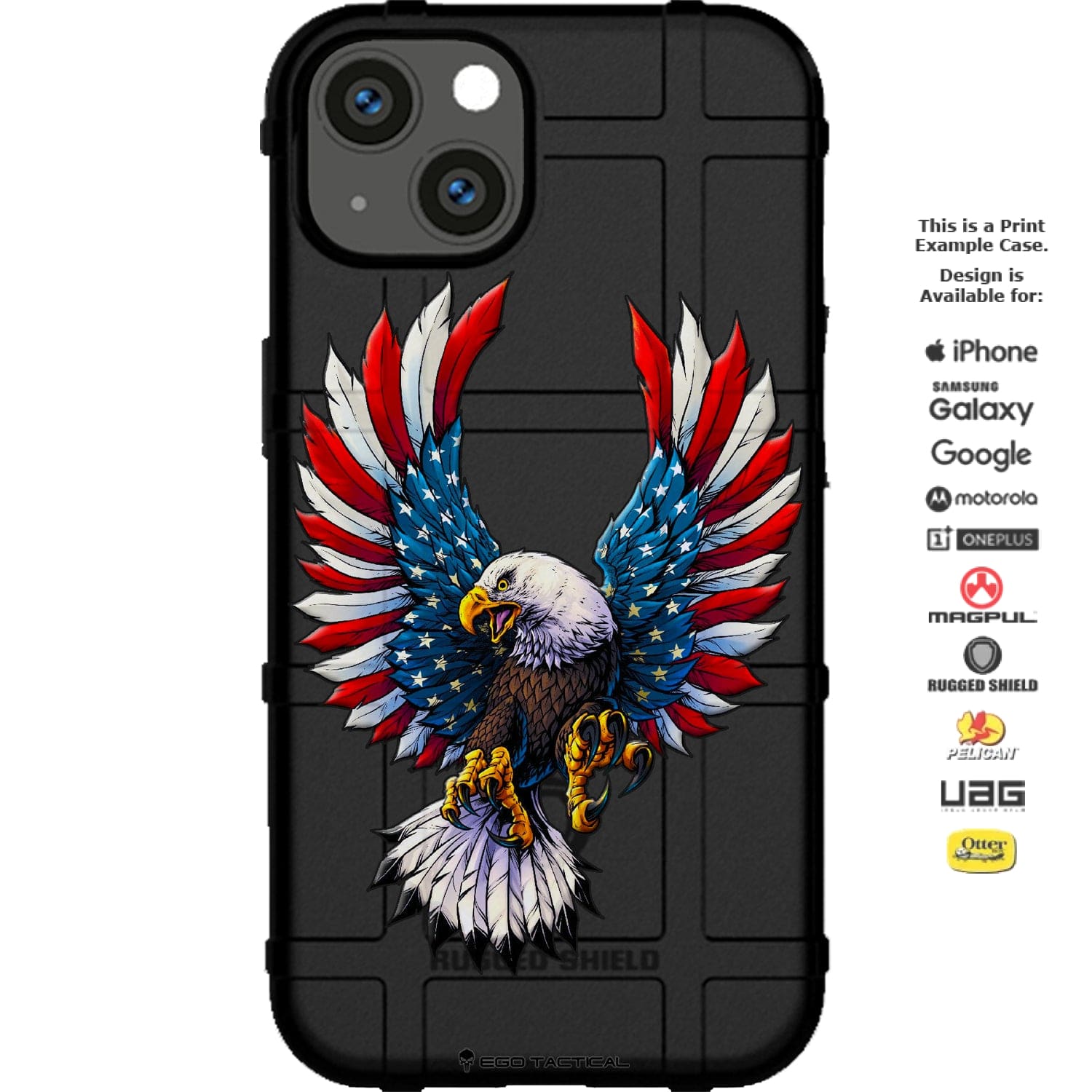 American Eagle U.S. Flag Wings Design Custom Printed Android & Apple Phone Case Design