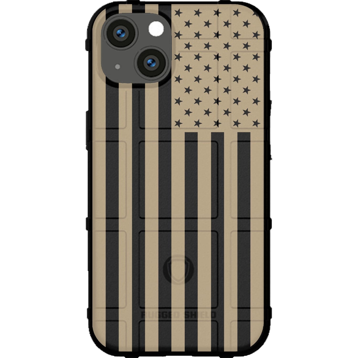 Assorted Color Printed US American Flags on Black Background Custom Printed Android & Apple Phone Case Design