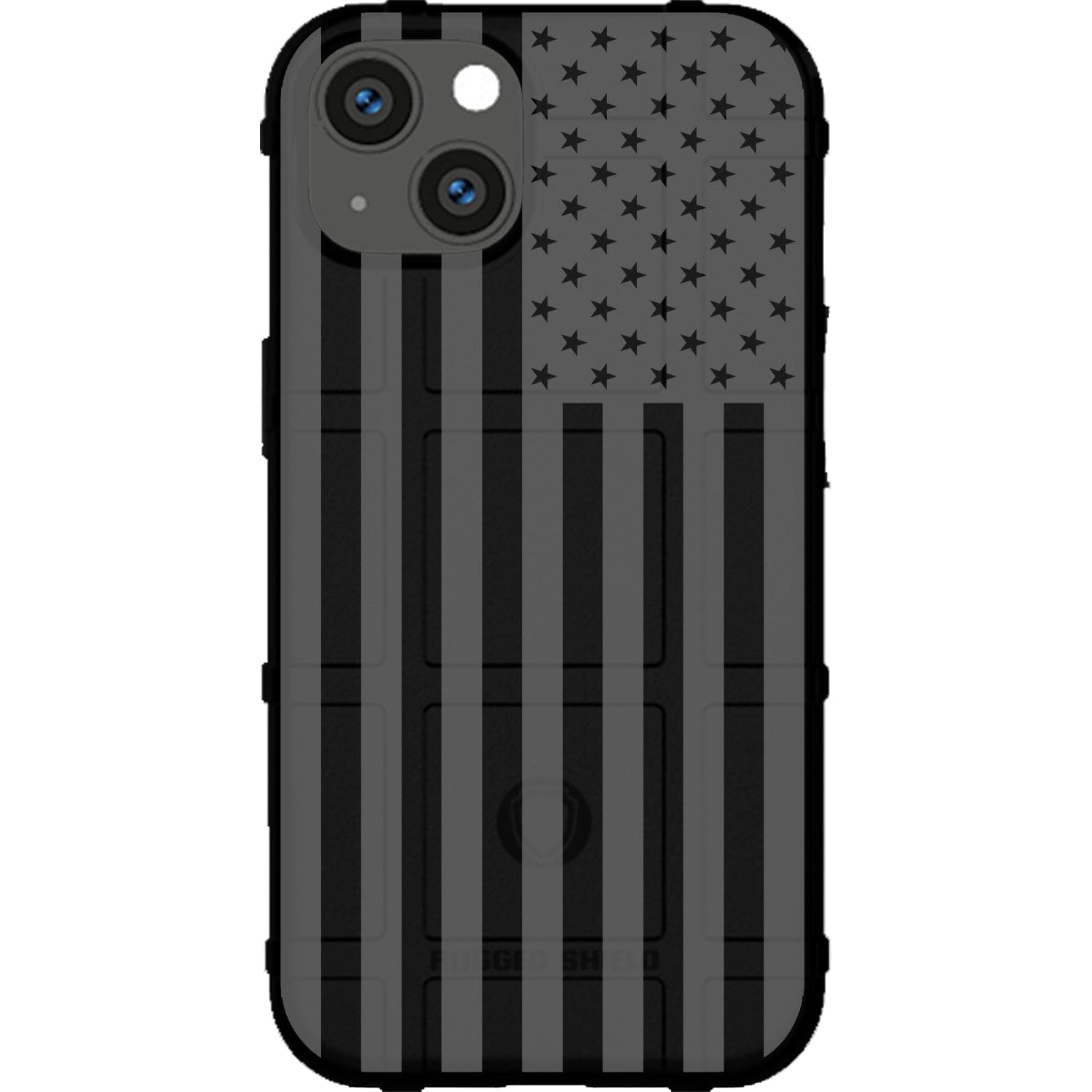 Assorted Color Printed US American Flags on Black Background Custom Printed Android & Apple Phone Case Design