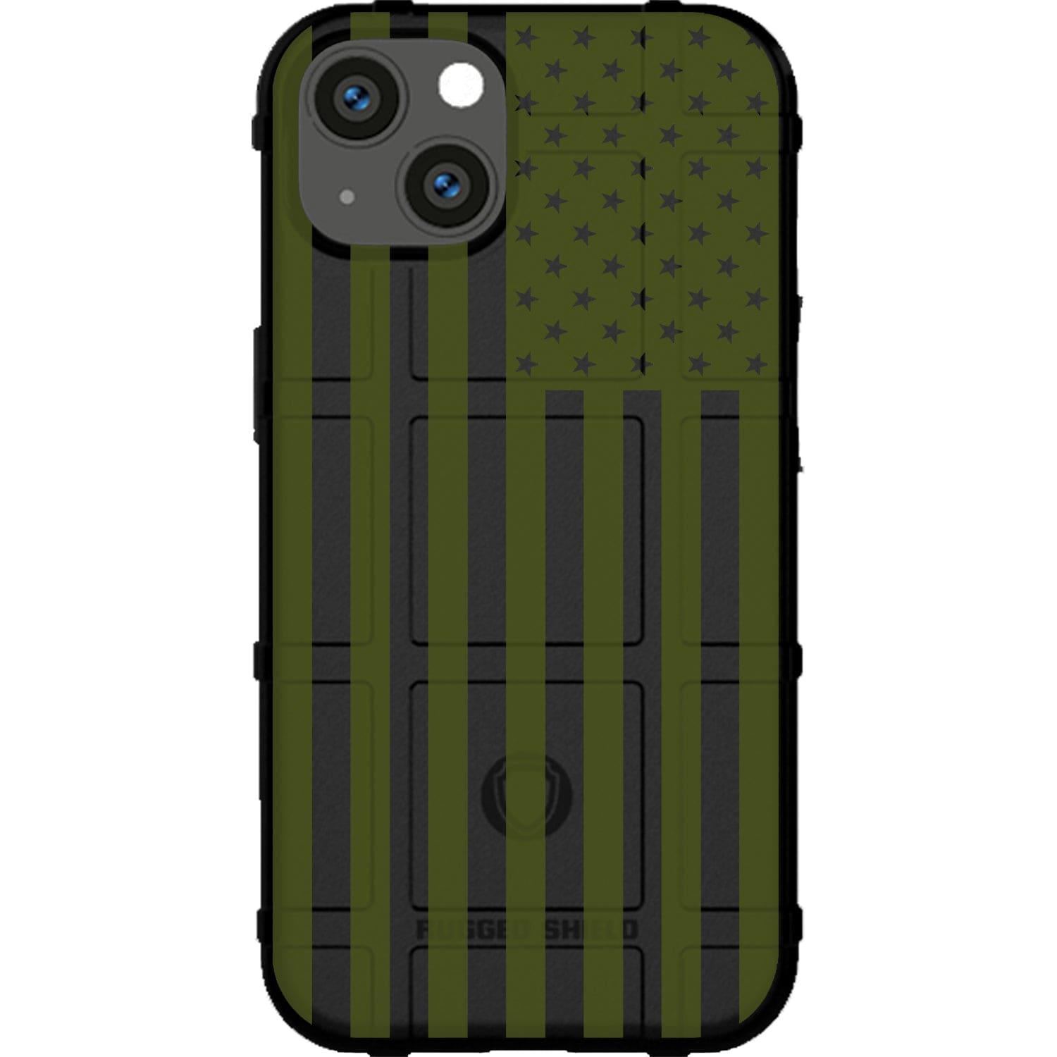 Assorted Color Printed US American Flags on Black Background Custom Printed Android & Apple Phone Case Design