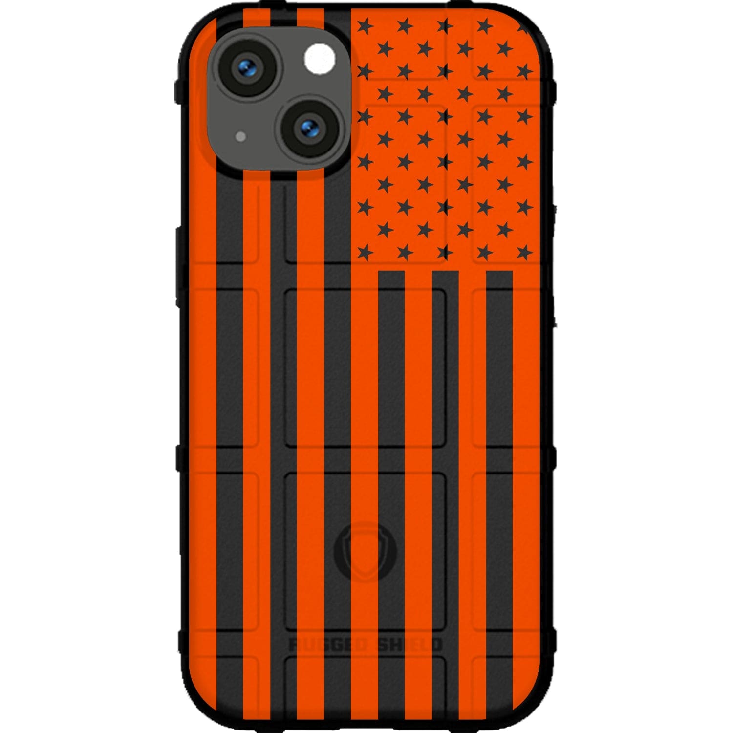 Assorted Color Printed US American Flags on Black Background Custom Printed Android & Apple Phone Case Design