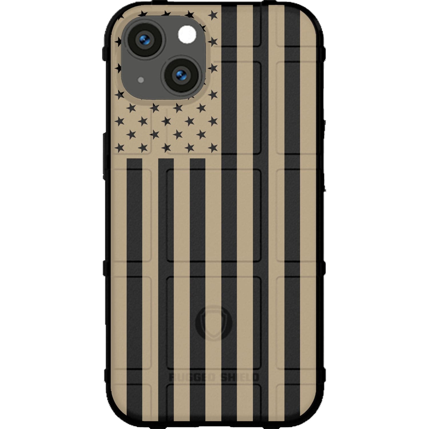 Assorted Color Printed US American Flags on Black Background Custom Printed Android & Apple Phone Case Design