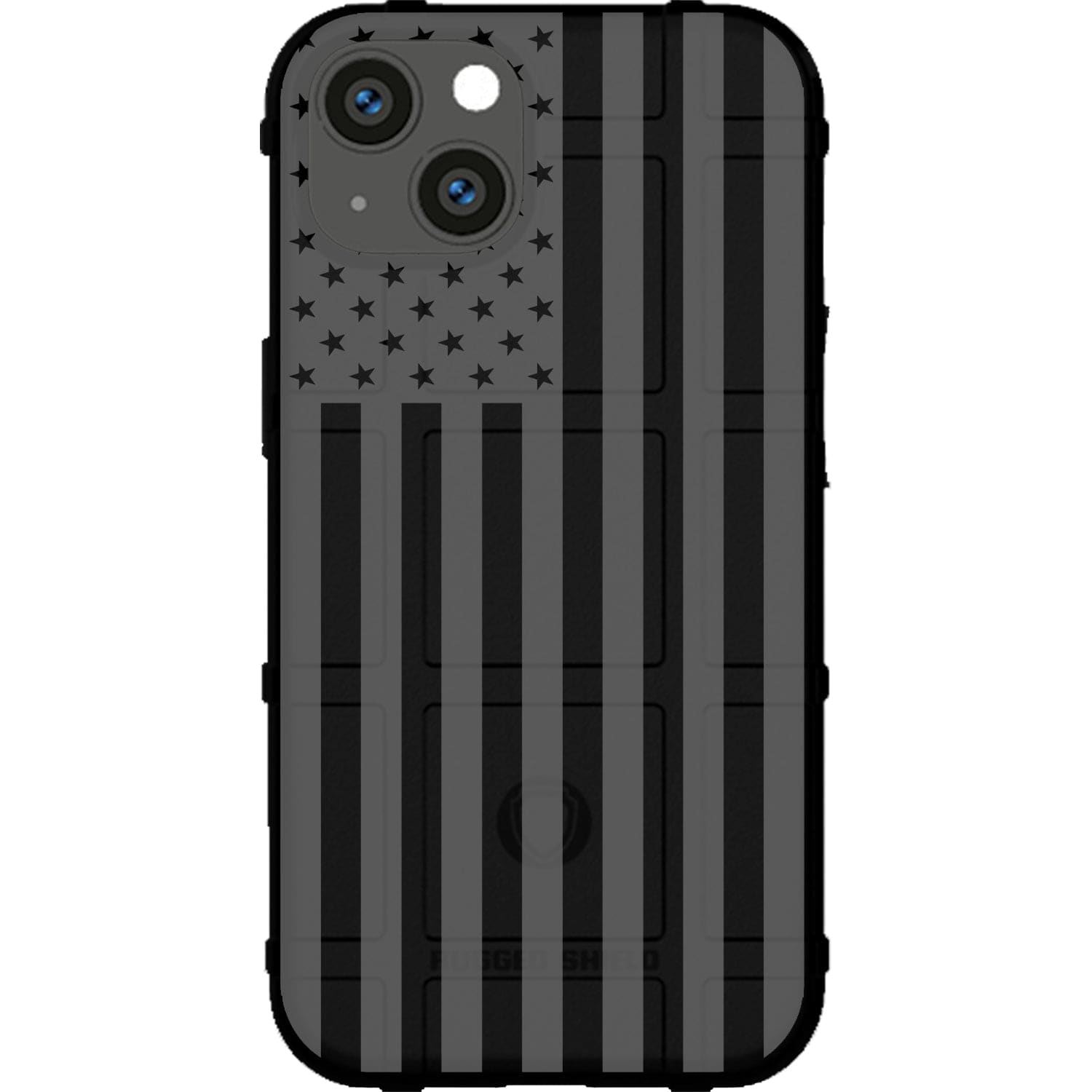 Assorted Color Printed US American Flags on Black Background Custom Printed Android & Apple Phone Case Design