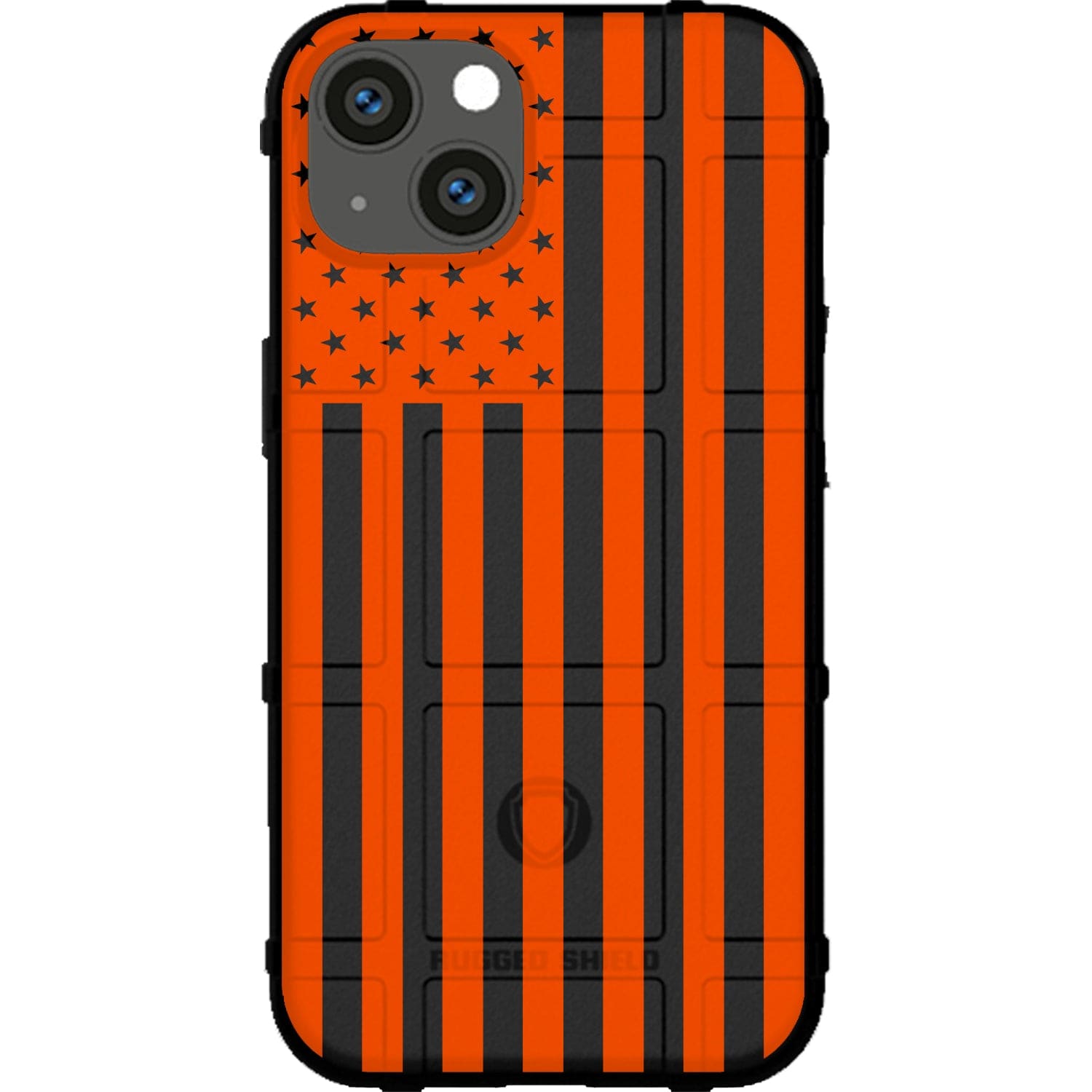 Assorted Color Printed US American Flags on Black Background Custom Printed Android & Apple Phone Case Design