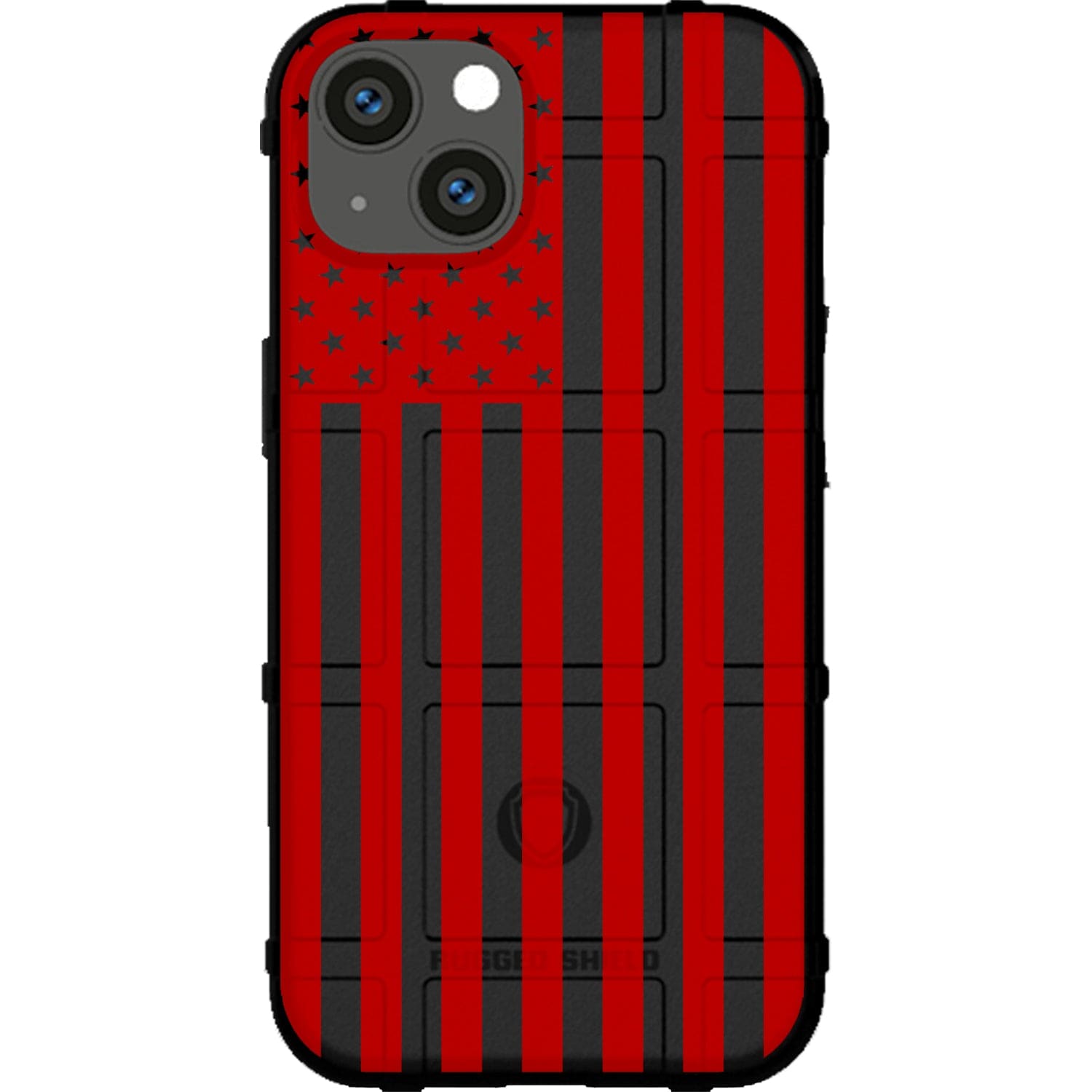 Assorted Color Printed US American Flags on Black Background Custom Printed Android & Apple Phone Case Design