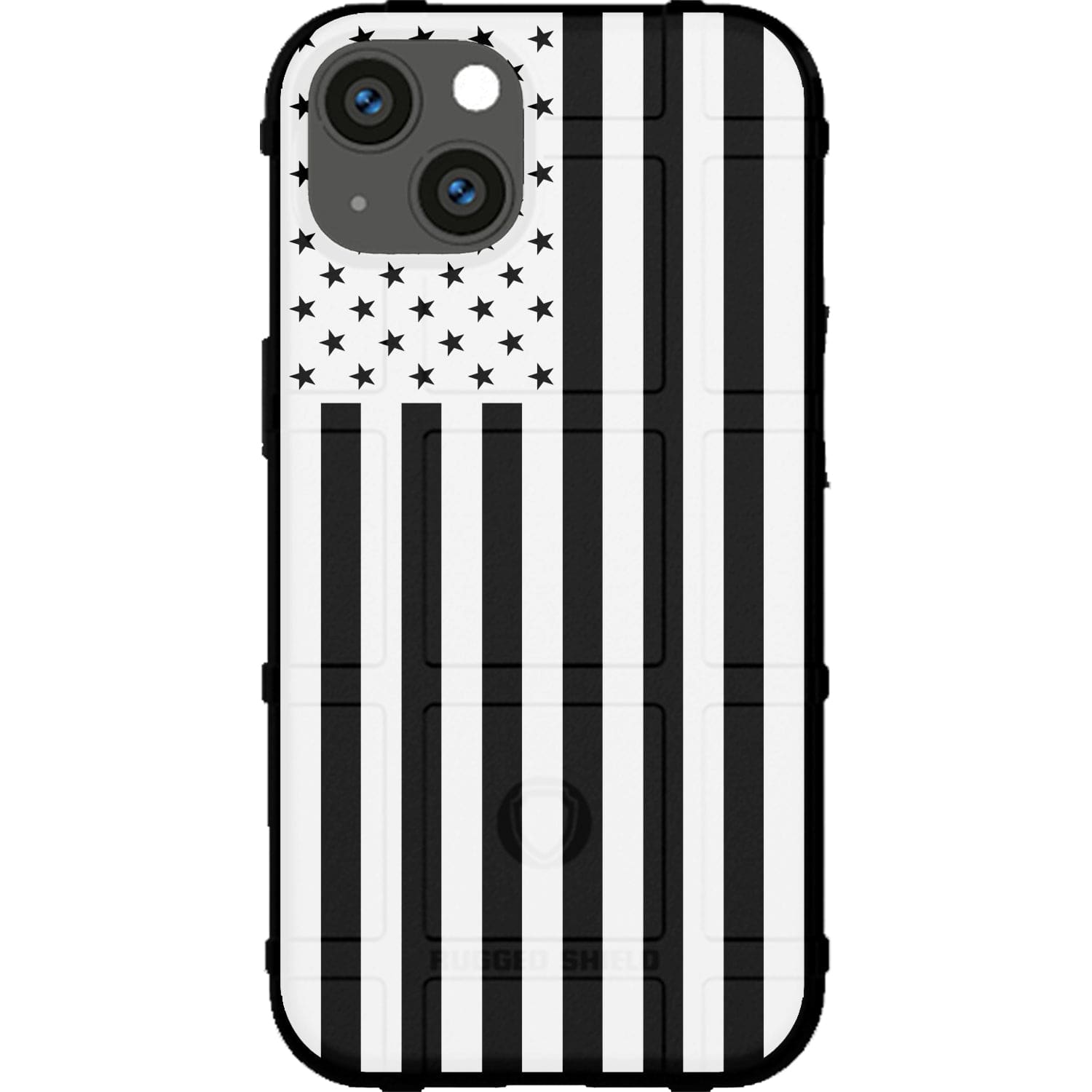 Assorted Color Printed US American Flags on Black Background Custom Printed Android & Apple Phone Case Design