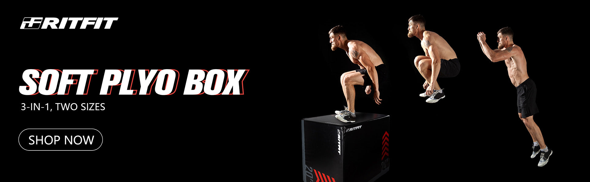RitFit 3 in 1 Extra Firm Soft Plyo Box Foam Plyometric Box-30”x24”x20”-20x18x16 Heavy Duty High Density Foam Jumping Box 3 Sizes with PVC