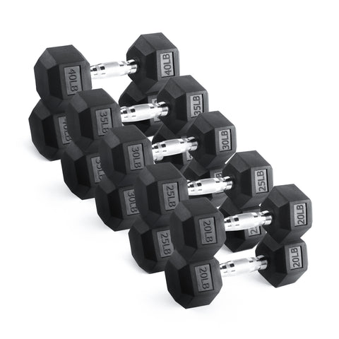 Rubber Hex Dumbbell Package