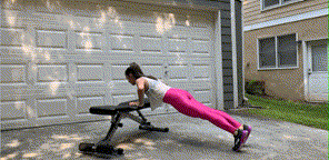 ritfit home workout bench hands-elevated pushup