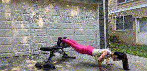 ritfit home workout bench feet-elevated pushup