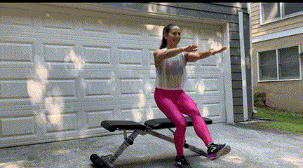ritfit home workout bench single leg squat