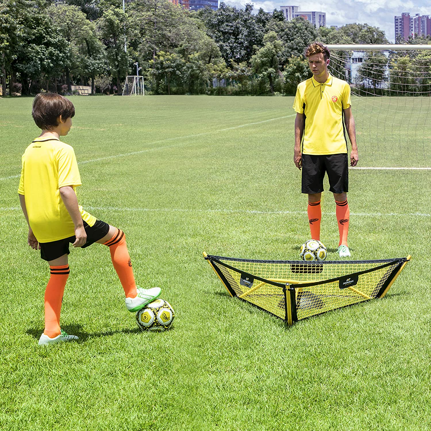 PodiuMax  3 Net Triangle Design Soccer Rebounder Net