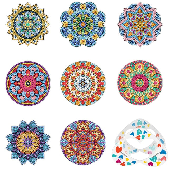 Mandala DIY Diamond Painting Coasters