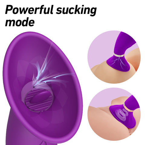 Clitoral Powerful Sucking Licking Tongue Vibrator