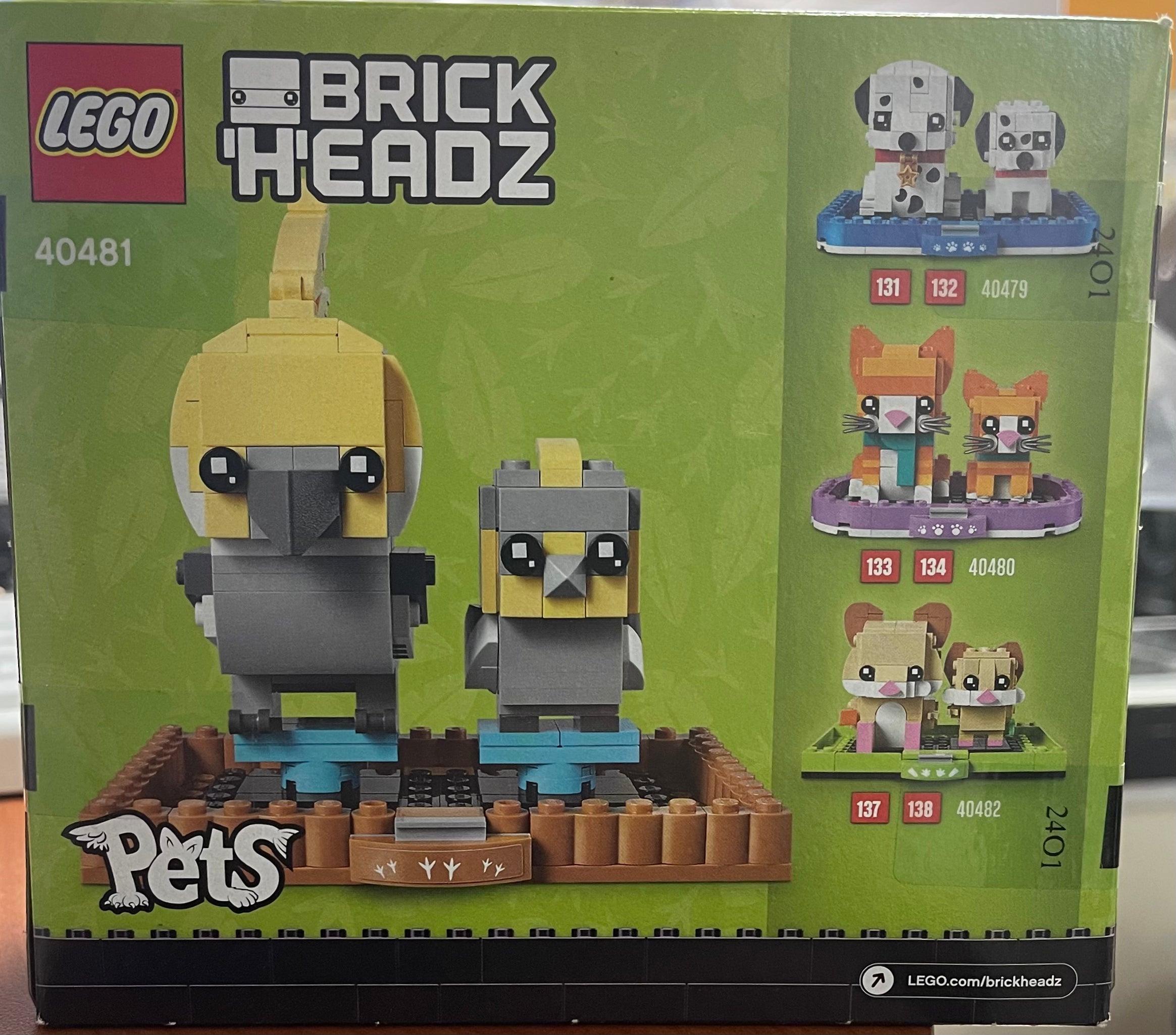 BrickHeadz: Pets: Cockatiel & Chick, 40481