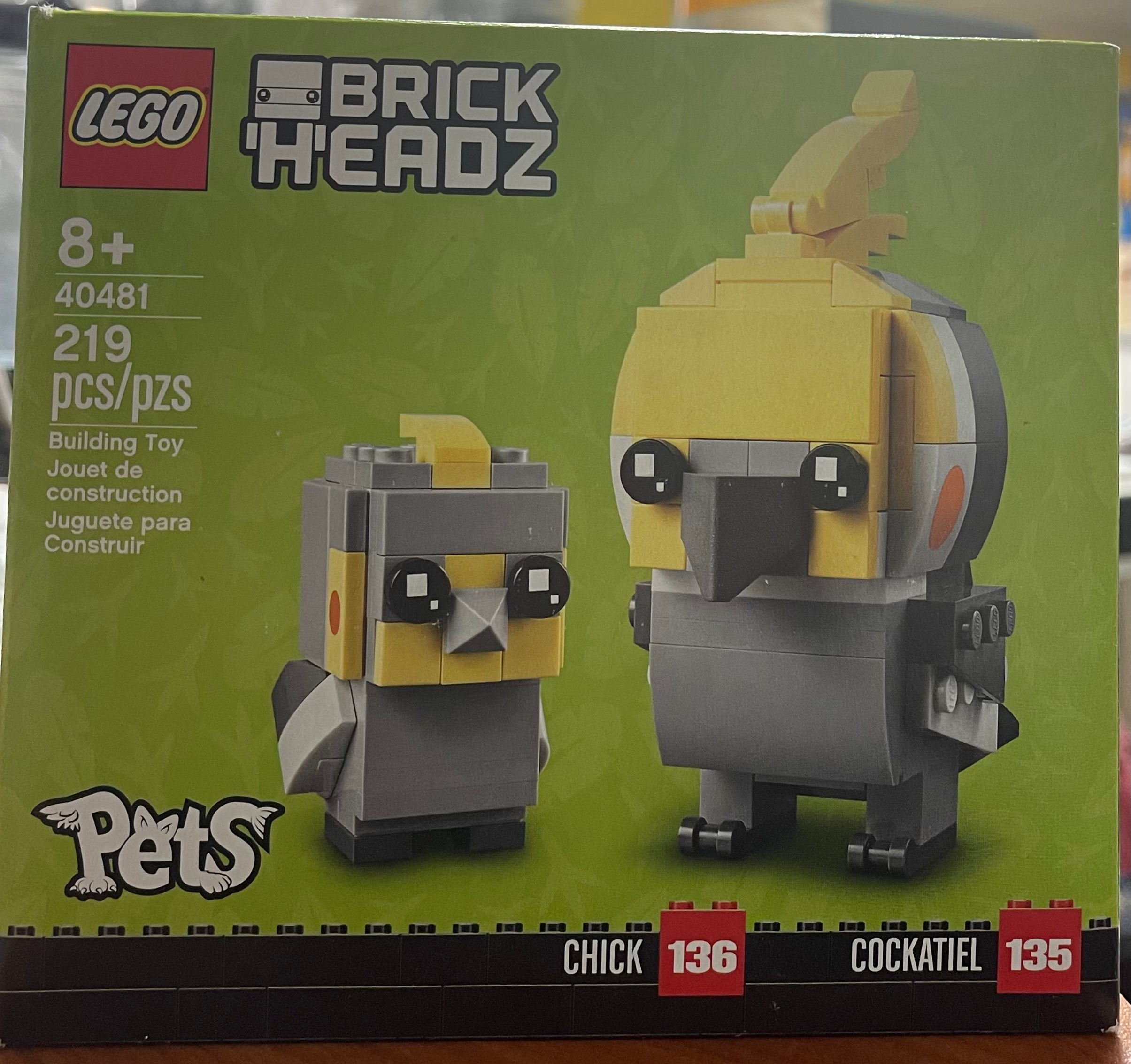 BrickHeadz: Pets: Cockatiel & Chick, 40481