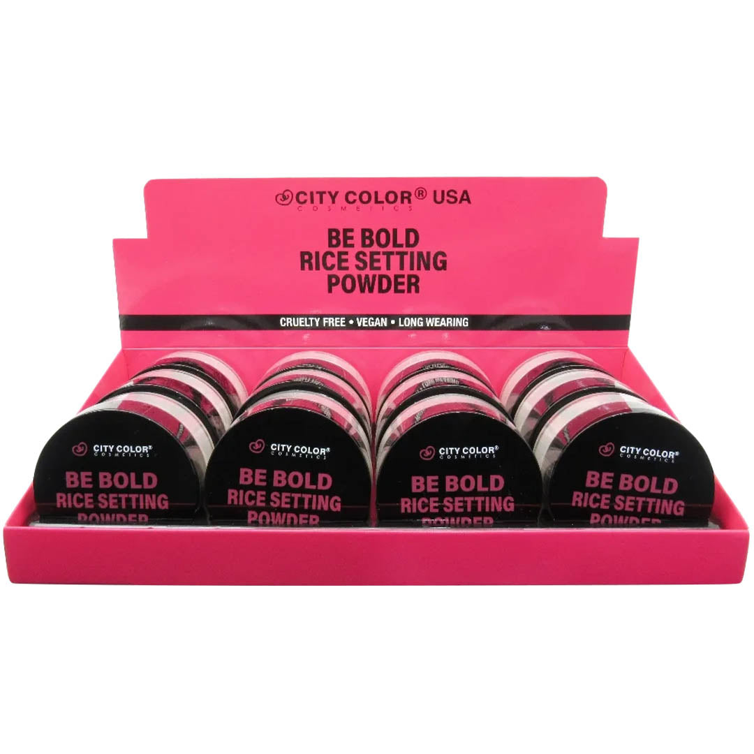 City Color Be Bold - Rice Setting Powder - Wholesale Display 12 Units (F-0100)