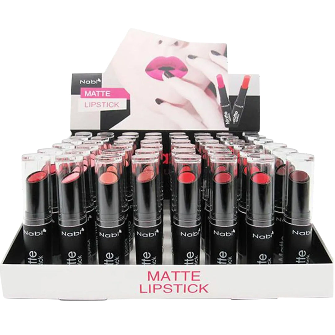 Nabi Matte Lipstick - Wholesale Display 48 Units (MLS-48K)