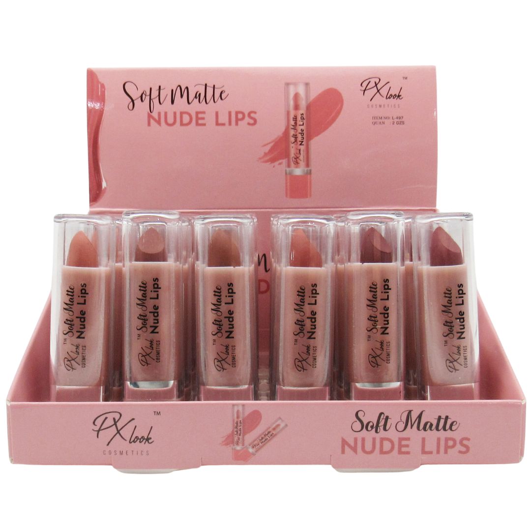 PX Look Soft Matte Nude Lips - Wholesale Display 24 Units (L-497)
