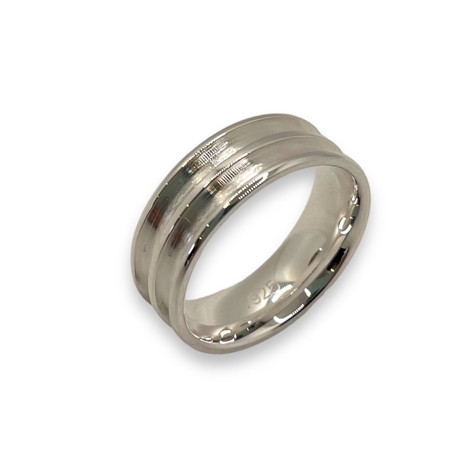 .925 sterling silver double channel ring core