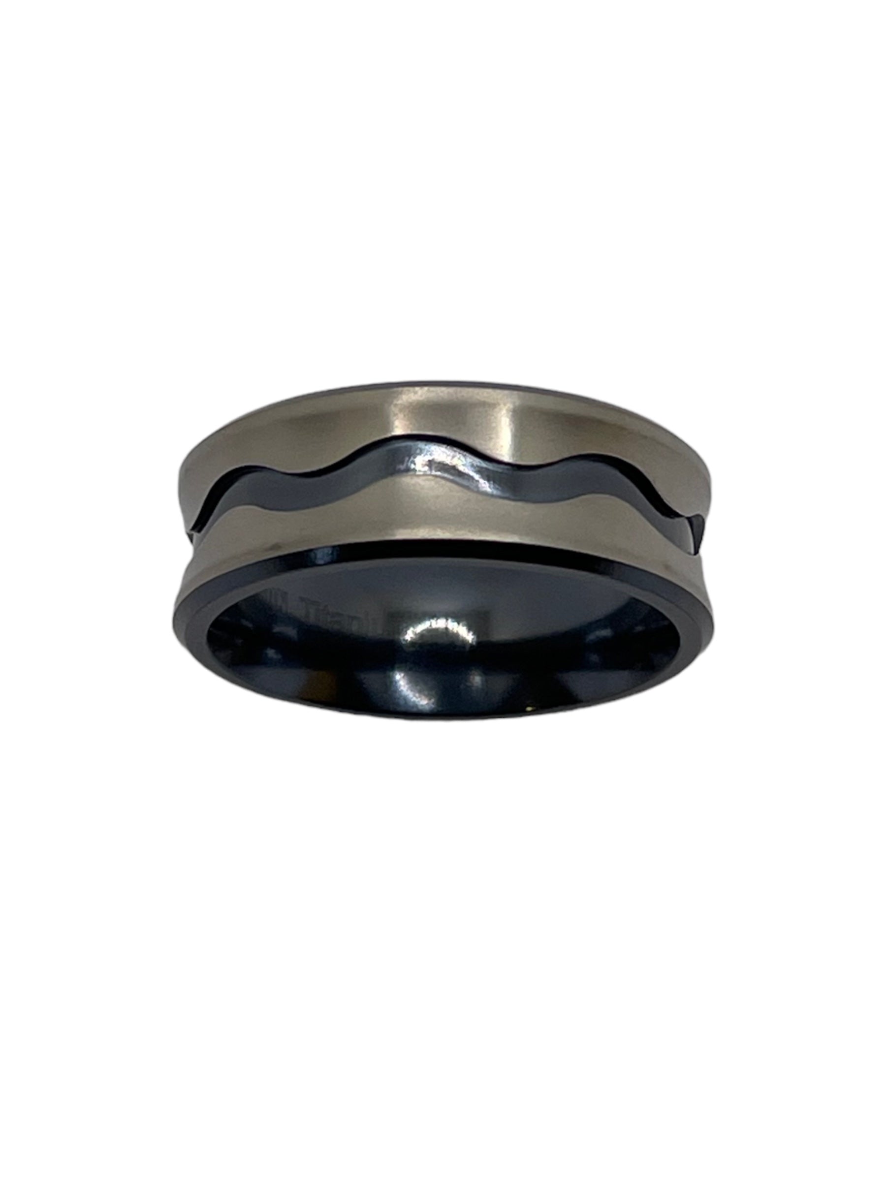 Black Titanium wave ring core F11-2084 