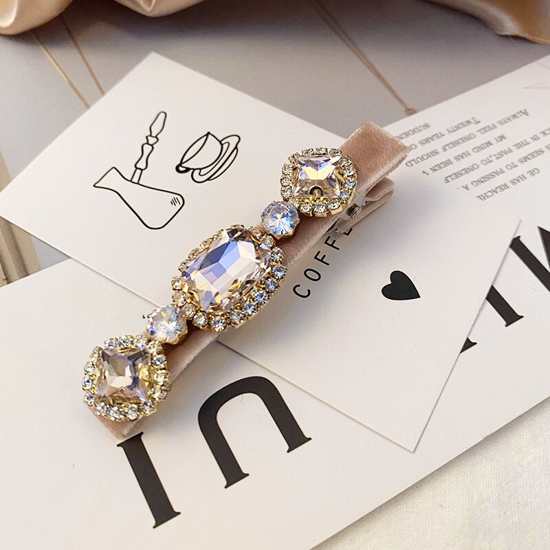 Elegant Retro Bejeweled Hairpins & Pony Tail Holders