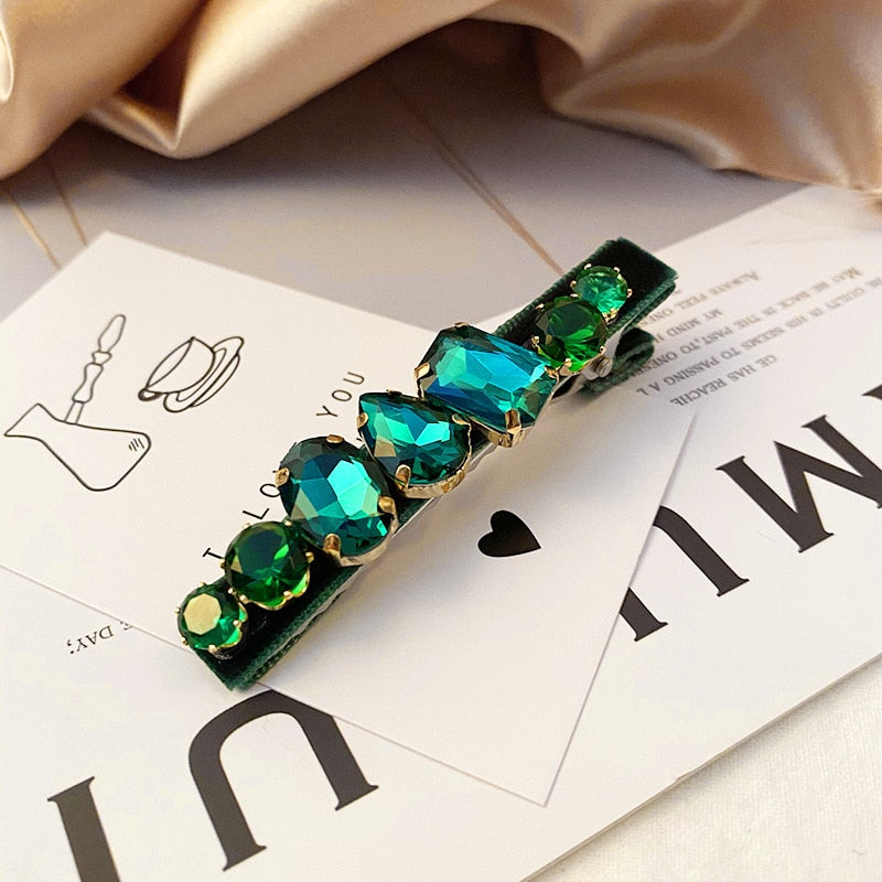 Elegant Retro Bejeweled Hairpins & Pony Tail Holders