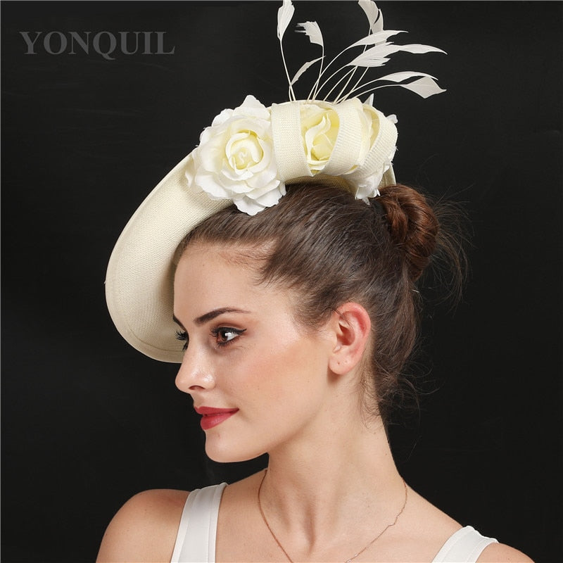 Kentucky Derby Fascinator - Beige, Black Red or Custom Made